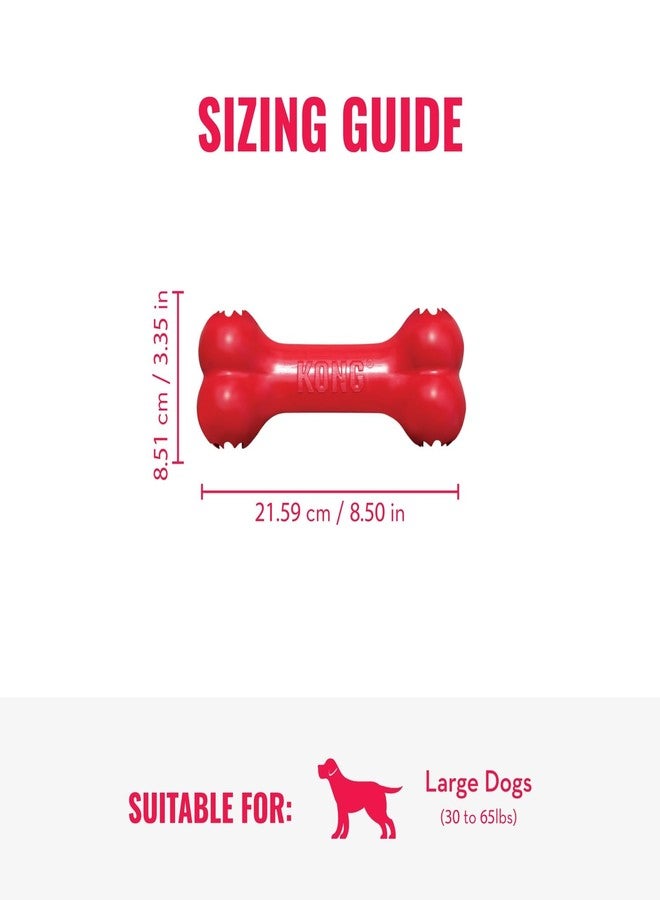 KONG Goodie Bone - Classic Durable Natural Rubber Dog Bone, Supports Mental Engagement - Treat Dispensing - Red - for Large Dogs - Image 5